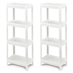 Carrello portaoggetti sottile a 4 ripiani — Set da 2, Organizzatore da cucina staccabile