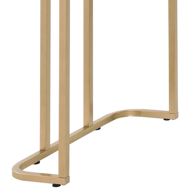 Scrivania rifinita in bianco e oro – Elegante scrivania da ufficio domestico