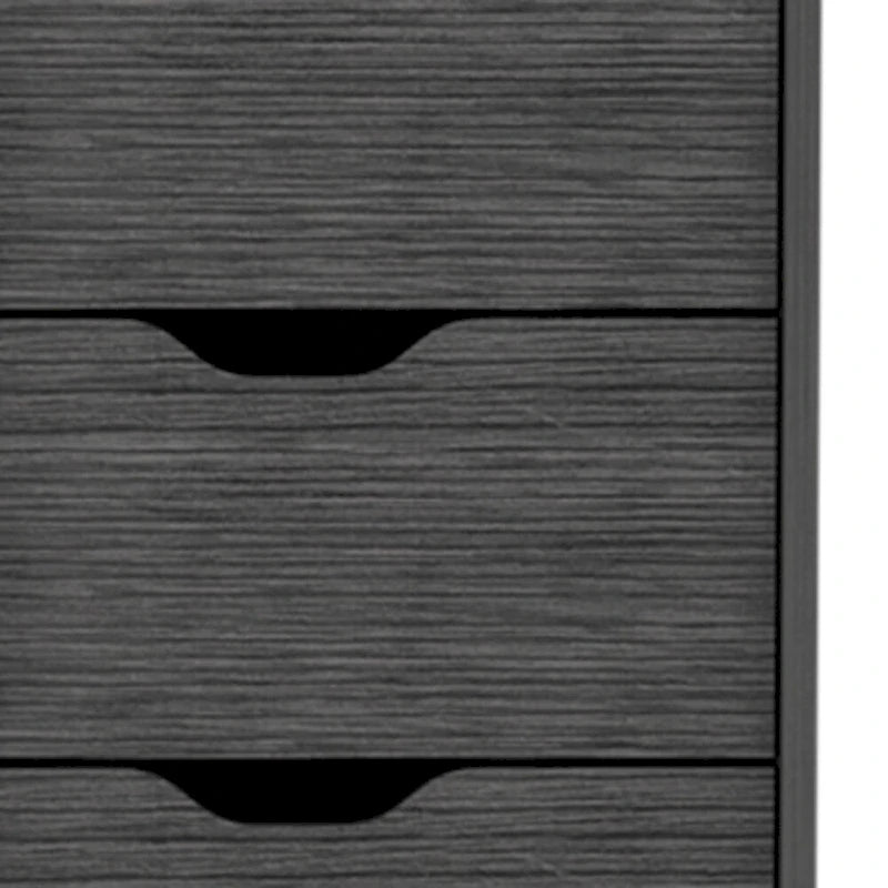 Comò verticale compatto in legno con 5 cassetti