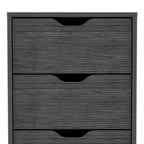 Comò verticale compatto in legno con 5 cassetti