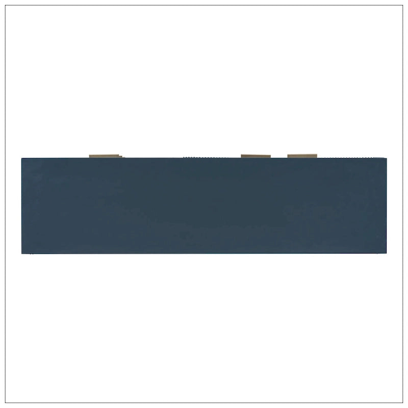 Credenza minimalista con motivo a onde e contenitori funzionali
