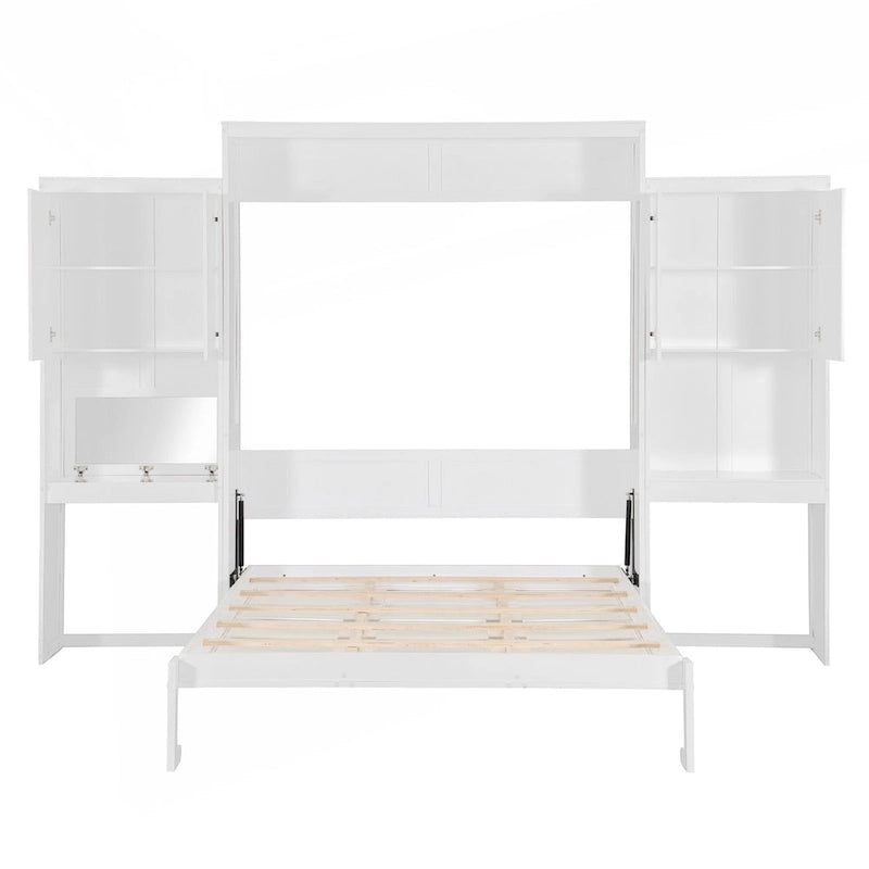 Letto a scomparsa matrimoniale versatile con contenitore integrato e funzionalità
