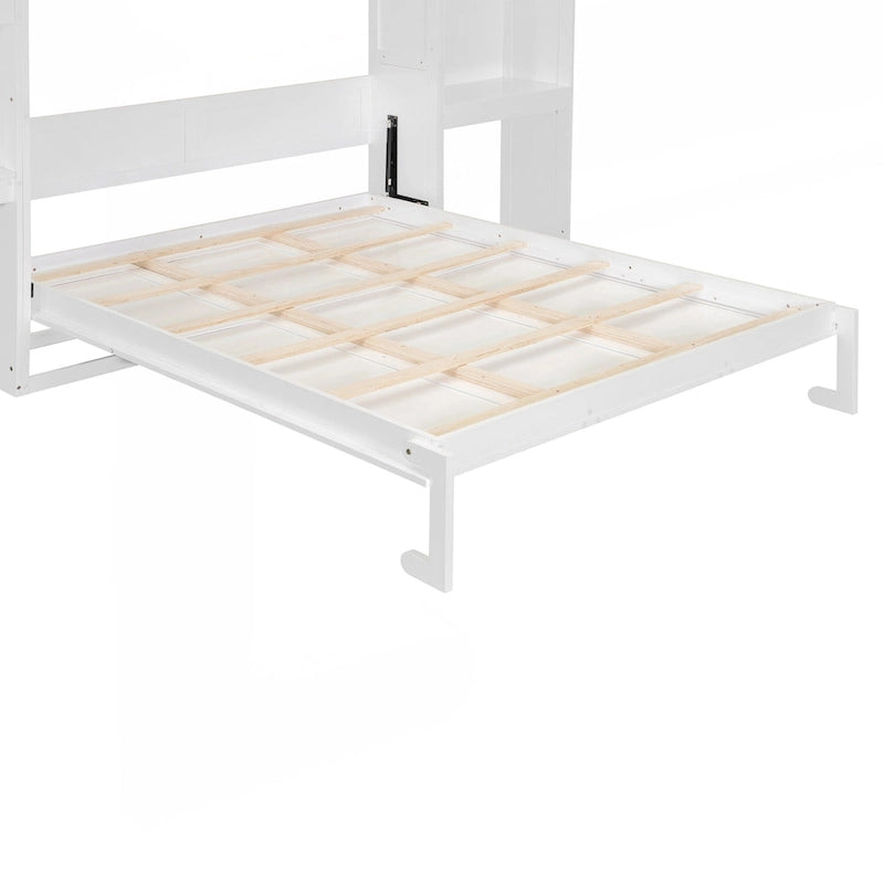 Letto a scomparsa matrimoniale versatile con contenitore integrato e funzionalità