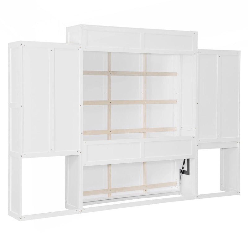 Letto a scomparsa matrimoniale versatile con contenitore integrato e funzionalità