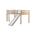 Letto a soppalco singolo con scivolo e design giocoso a basso profilo (capacità 113 kg)