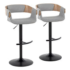 Carson Carrington Gavle Adjustable Bar Stool with Rounded T Footrest (Set of 2)