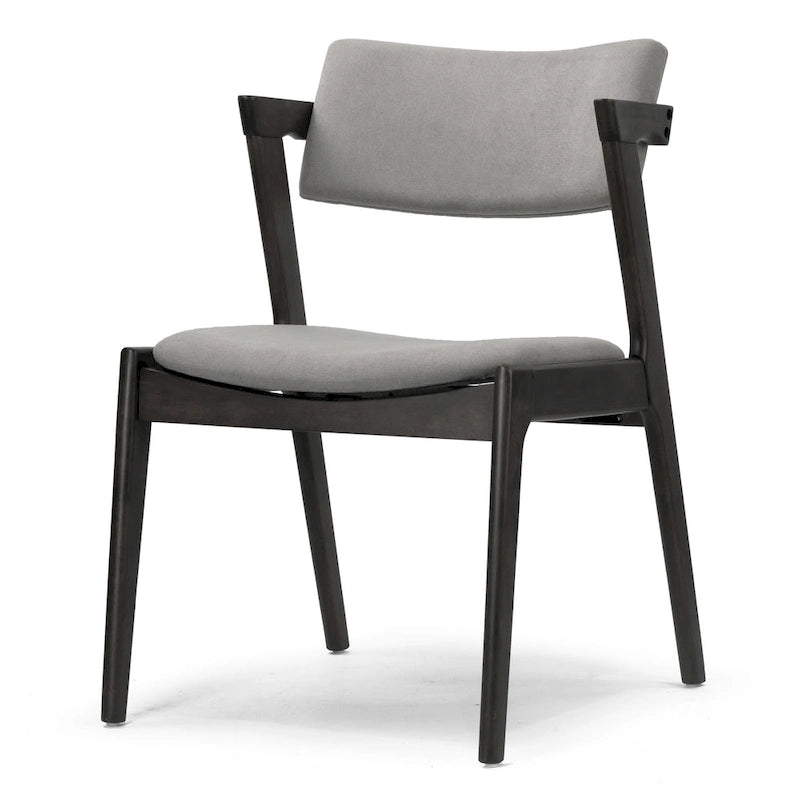 Set di 2 sedie a sdraio retrò moderne in legno nero