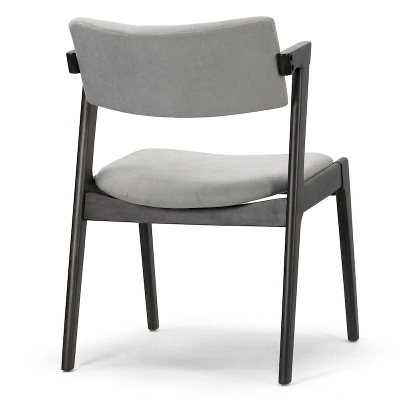 Set di 2 sedie a sdraio retrò moderne in legno nero