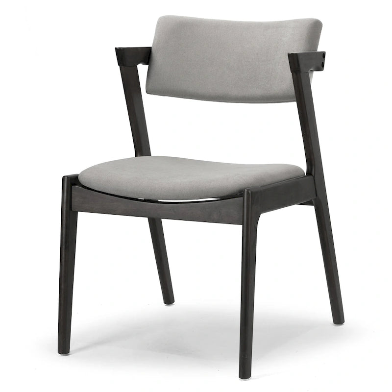 Set di 2 sedie a sdraio retrò moderne in legno nero