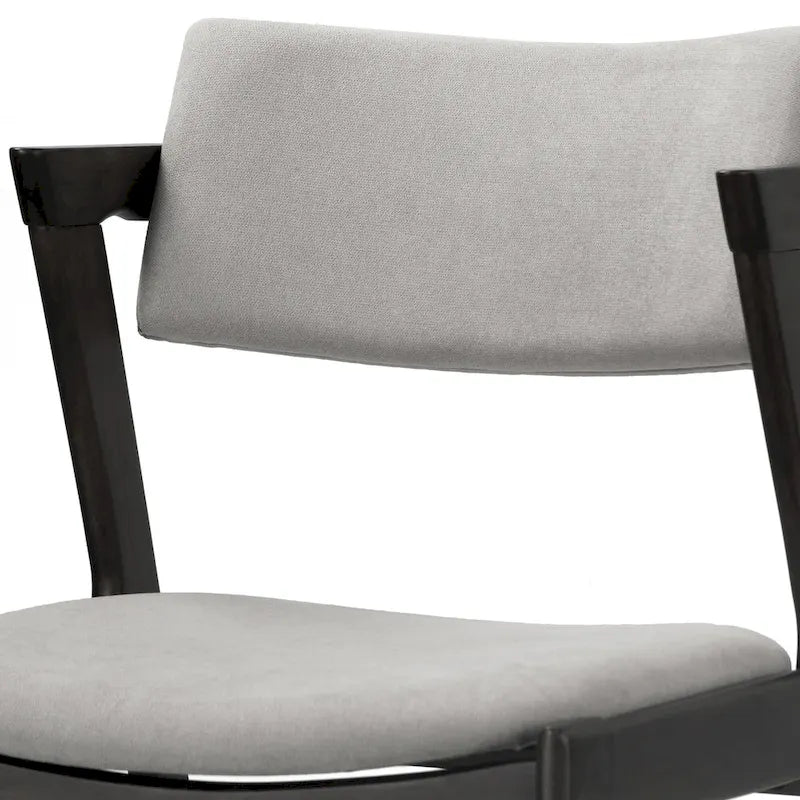 Set di 2 sedie a sdraio retrò moderne in legno nero