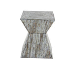 Tavolino Accent in Madreperla Fatto a Mano con Clessidra — Grigio o Beige