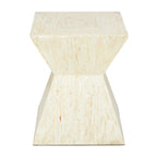 Tavolino Accent in Madreperla Fatto a Mano con Clessidra — Grigio o Beige