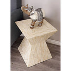 Tavolino Accent in Madreperla Fatto a Mano con Clessidra — Grigio o Beige