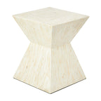 Tavolino Accent in Madreperla Fatto a Mano con Clessidra — Grigio o Beige