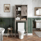 Mobiletto salvaspazio da bagno sopra il WC con anta scorrevole — 66,54A x 27,17L