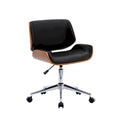 Sedia da ufficio Mid-Century in ecopelle con altezza regolabile