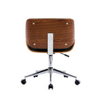 Sedia da ufficio Mid-Century in ecopelle con altezza regolabile