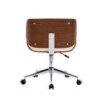 Sedia da ufficio Mid-Century in ecopelle con altezza regolabile