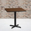 Piano tavolo laminato quadrato 24" con base altezza tavolo 22" x 22" - 24"L x 24"P x 31,125"H