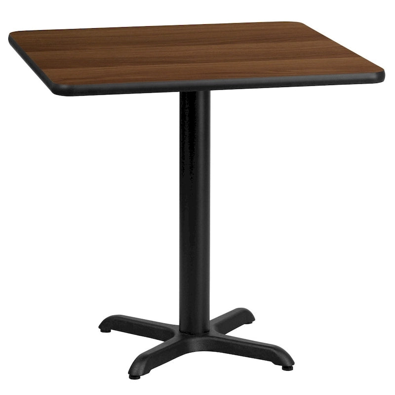Piano tavolo laminato quadrato 24" con base altezza tavolo 22" x 22" - 24"L x 24"P x 31,125"H