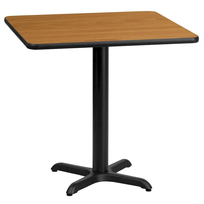 Piano tavolo laminato quadrato 24" con base altezza tavolo 22" x 22" - 24"L x 24"P x 31,125"H