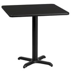 Piano tavolo laminato quadrato 24" con base altezza tavolo 22" x 22" - 24"L x 24"P x 31,125"H