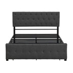 Letto contenitore con struttura in metallo e ampio cassetto