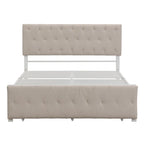 Letto contenitore con struttura in metallo e ampio cassetto
