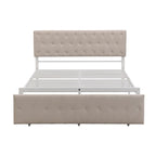 Letto contenitore con struttura in metallo e ampio cassetto