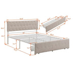 Letto contenitore con struttura in metallo e ampio cassetto