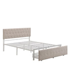 Letto contenitore con struttura in metallo e ampio cassetto