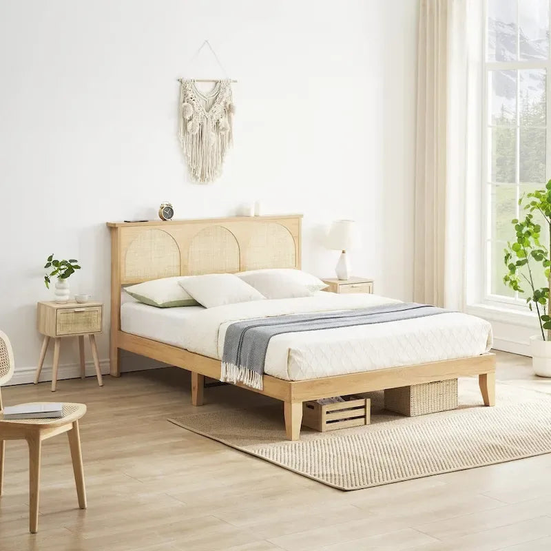 Giroletto con testiera in rattan naturale