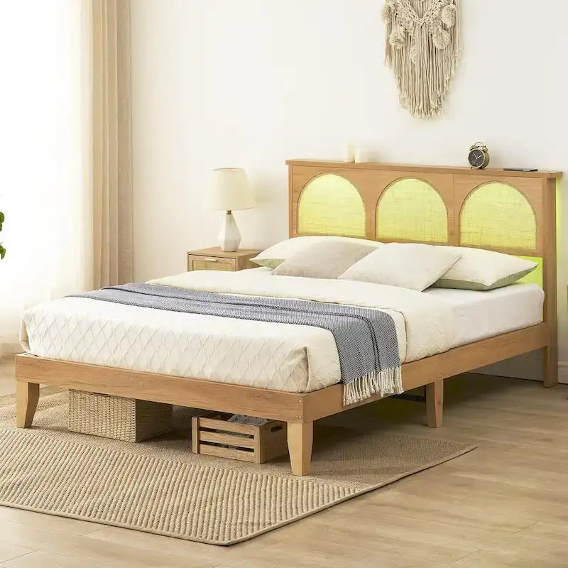 Giroletto con testiera in rattan naturale