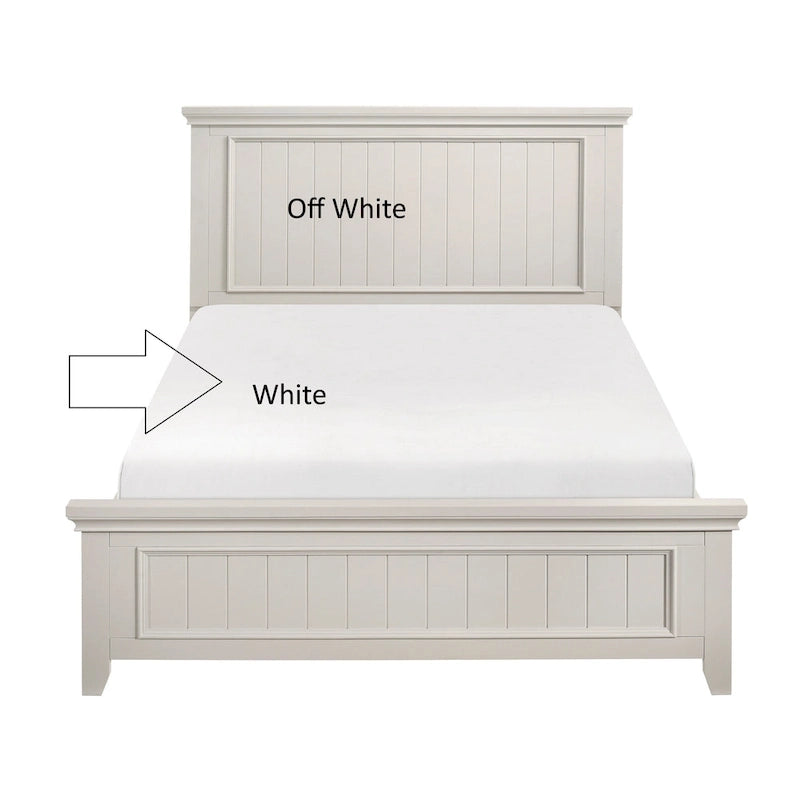 Set Camera da Letto 4 Pezzi Finitura Bianca Letto Comodino Comò Specchio
