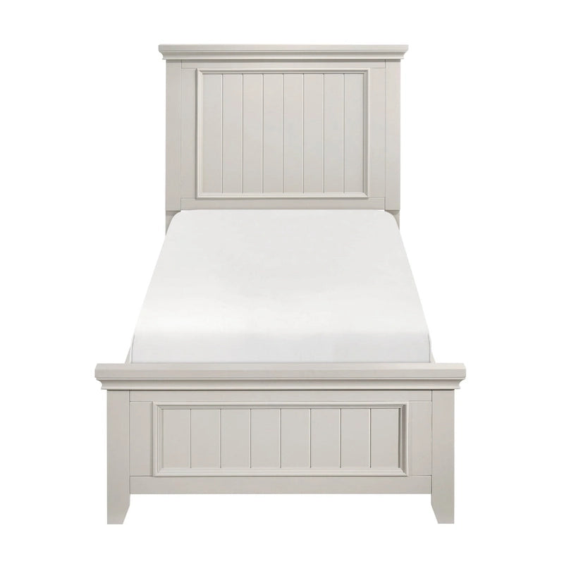 Set Camera da Letto 4 Pezzi Finitura Bianca Letto Comodino Comò Specchio