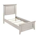 Set Camera da Letto 4 Pezzi Finitura Bianca Letto Comodino Comò Specchio
