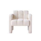 Poltrona d'accento rivestita in boucle larga 79 cm per soggiorno