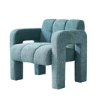 Poltrona d'accento rivestita in boucle larga 79 cm per soggiorno