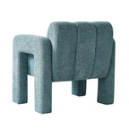 Poltrona d'accento rivestita in boucle larga 79 cm per soggiorno