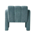 Poltrona d'accento rivestita in boucle larga 79 cm per soggiorno