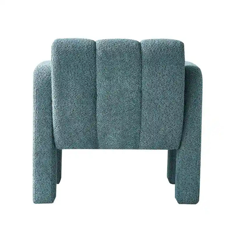 Poltrona d'accento rivestita in boucle larga 79 cm per soggiorno