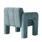 Poltrona d'accento rivestita in boucle larga 79 cm per soggiorno