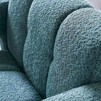 Poltrona d'accento rivestita in boucle larga 79 cm per soggiorno