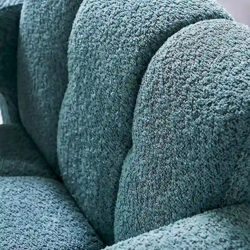 Poltrona d'accento rivestita in boucle larga 79 cm per soggiorno