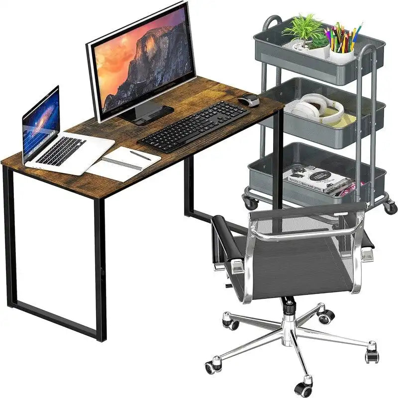Scrivania per computer da 32 pollici con contenitore per ufficio domestico