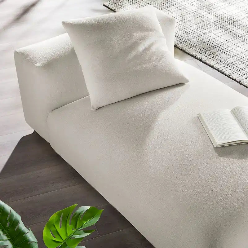 Chaise longue modulare imbottita senza braccioli