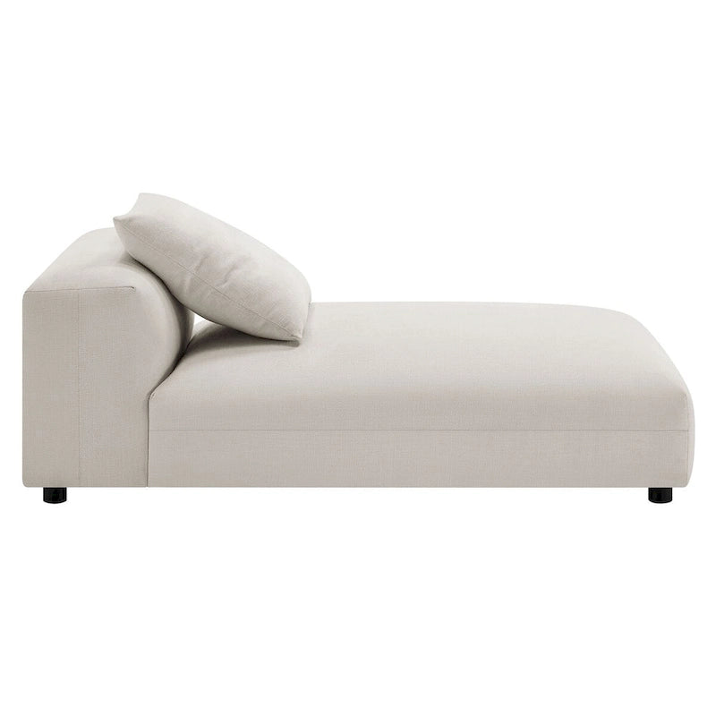 Chaise longue modulare imbottita senza braccioli