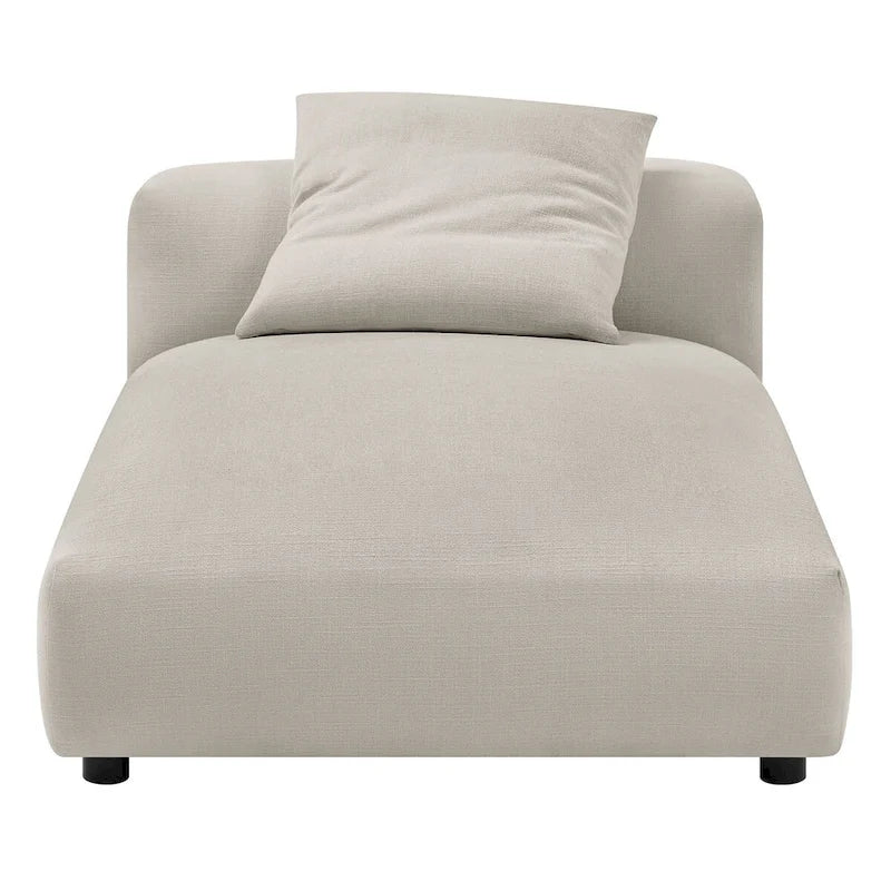 Chaise longue modulare imbottita senza braccioli