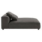 Chaise longue modulare imbottita senza braccioli