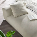 Chaise longue modulare imbottita senza braccioli